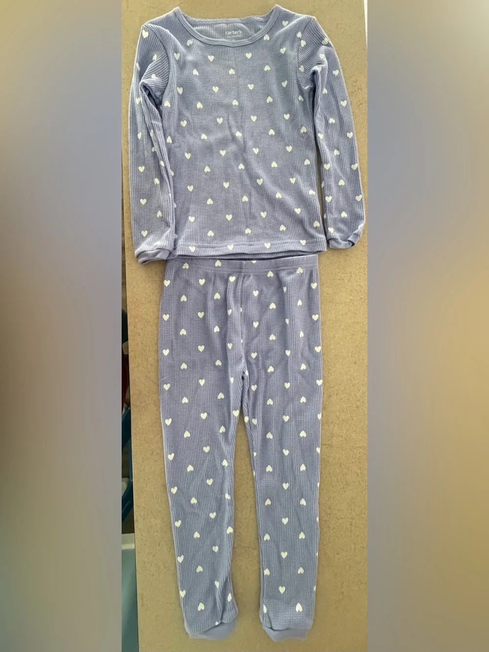 BNWT Carter's Lavender Heart Print Two-Piece Pajama Set
